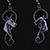 Earrings, mixed,silver